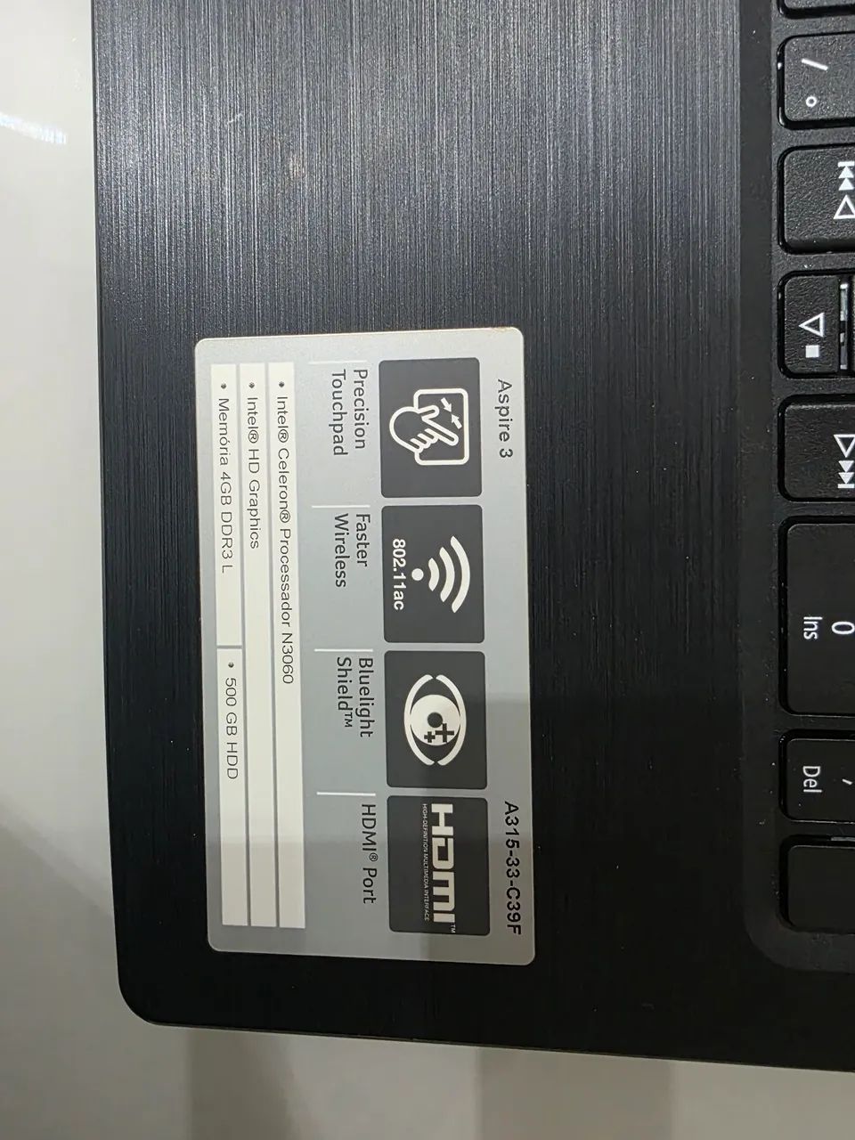 Notebook Acer Aspire 3 - 8GB RAM - 500GB HD - Tela 15.6" - Foto 3