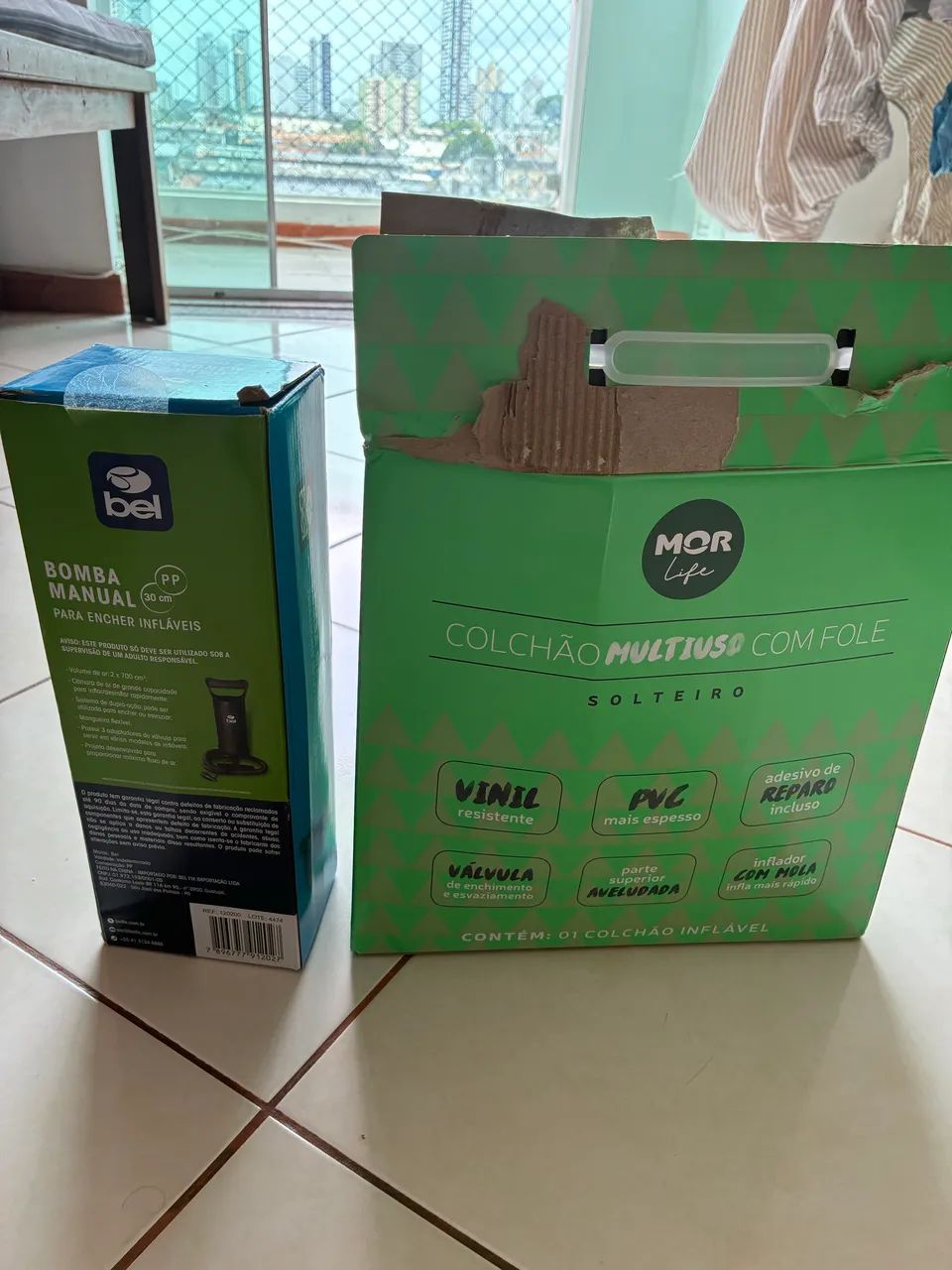 Colchão Inflável Solteiro Mor com Bomba Manual - Foto 3