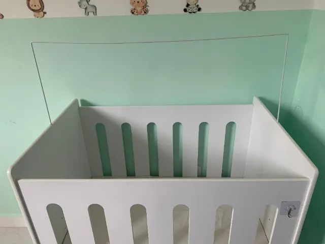Mini Berço Moisés Júnior Infantil Branco com Colchão 