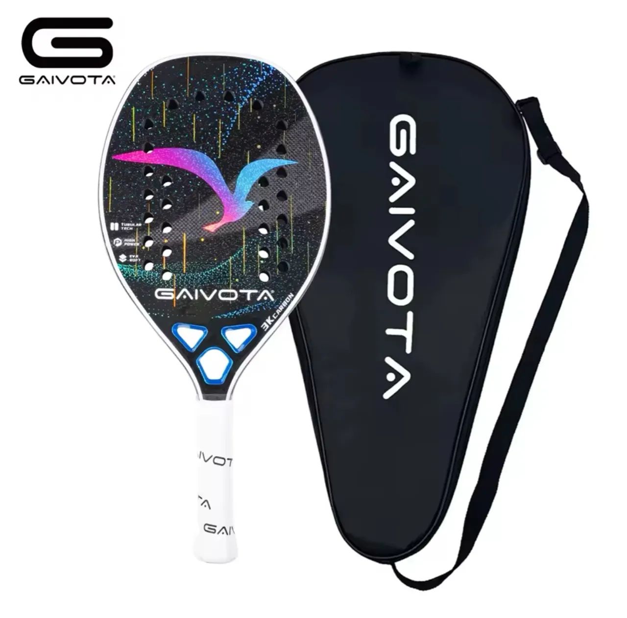 Raquete de Beach Tennis Gaibota 3K Carbon - Nova Fortaleza - Esportes ...