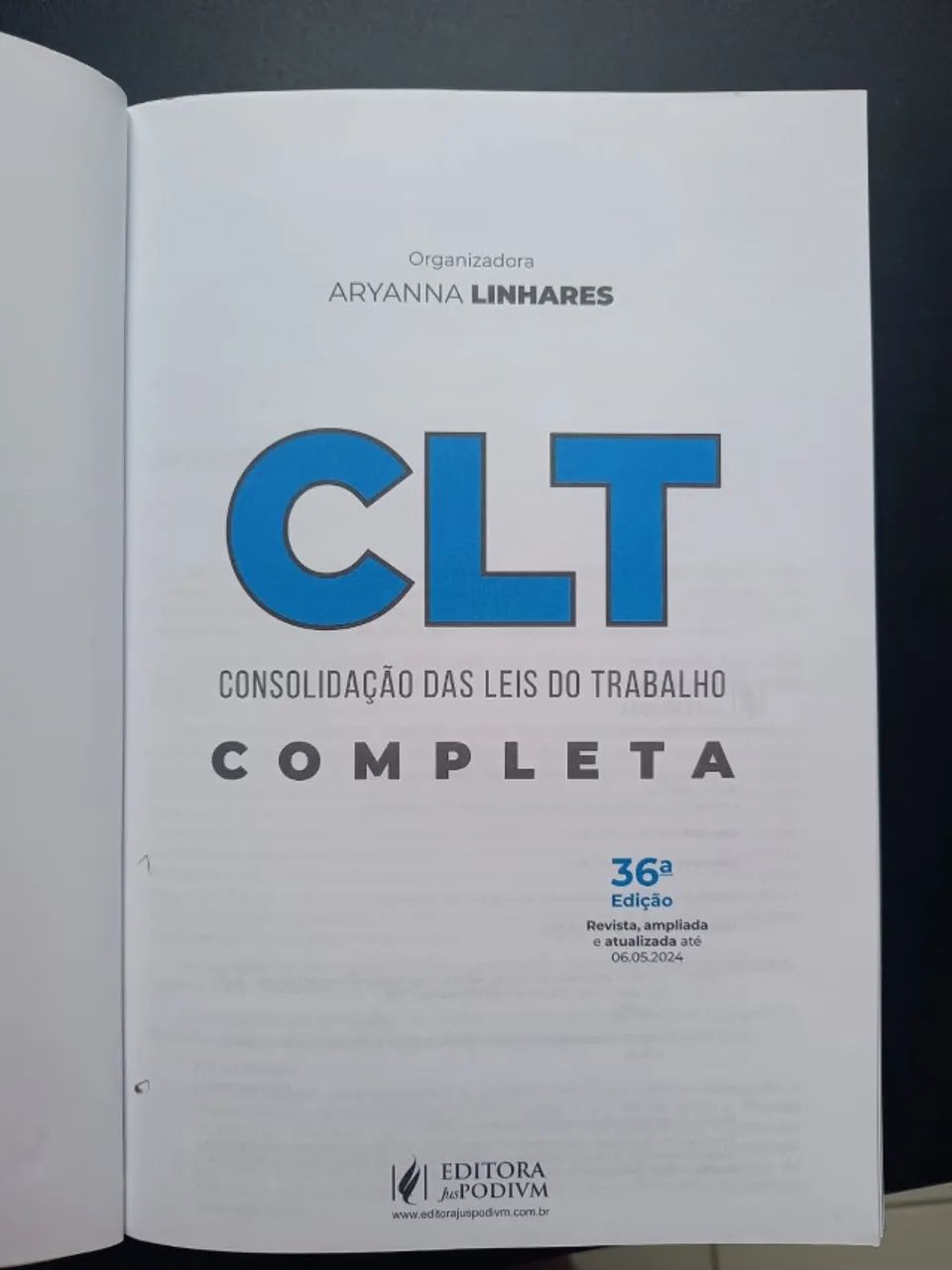 CLT Completa Aryanna Linhares - 36ª Edição (Editora Juspodivm) - Estado de Nova - Foto 2