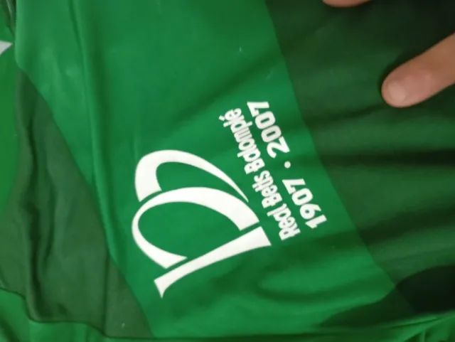 CAMISA OFICIAL REAL BÉTIS CENTENÁRIO ESPANHA ANO 2007 MARCA KAPPA - Foto 4