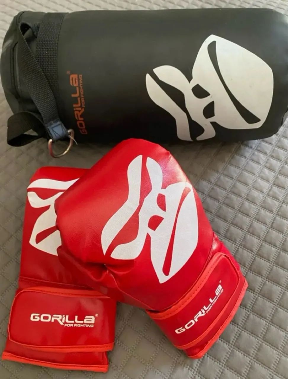 Saco De Pancada + Luva Boxe Kit Muay-thai Infantil