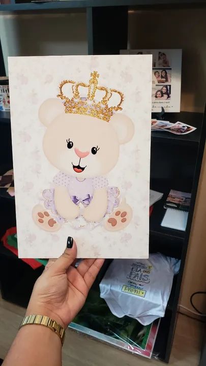 Plaquinha em MDF personalizada quadro para decorar quarto de bebê