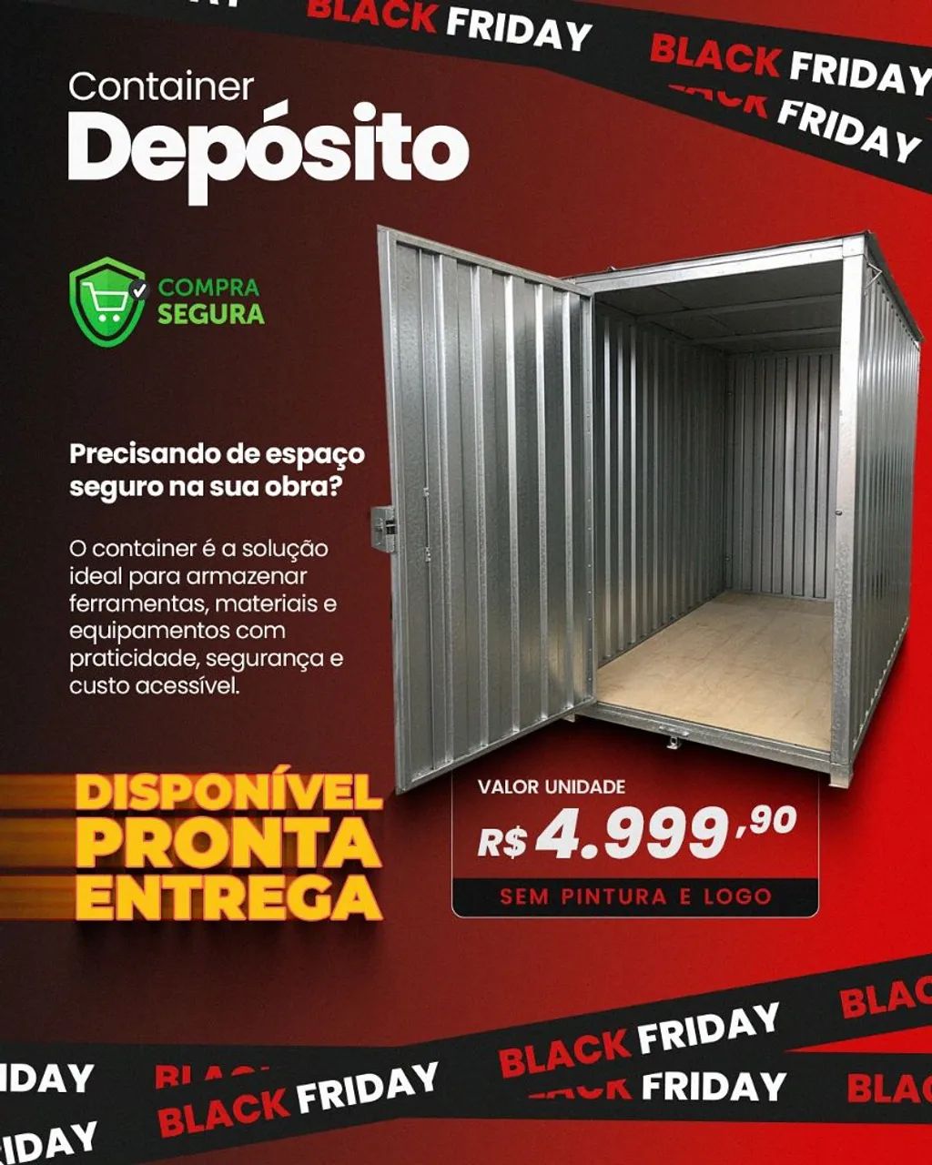 Container blackfriday desmontável  - Foto 4