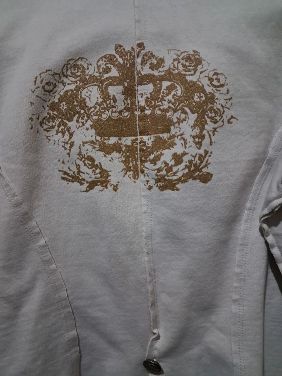 Blazer Bege Feminino com Detalhes e Bordado Floral - Foto 6