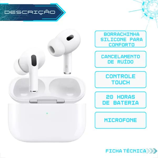 Fone de Ouvido Sem Fio TWS350 Bateria 20hrs Bluetooth Premium | Carregamento Indução - Foto 5