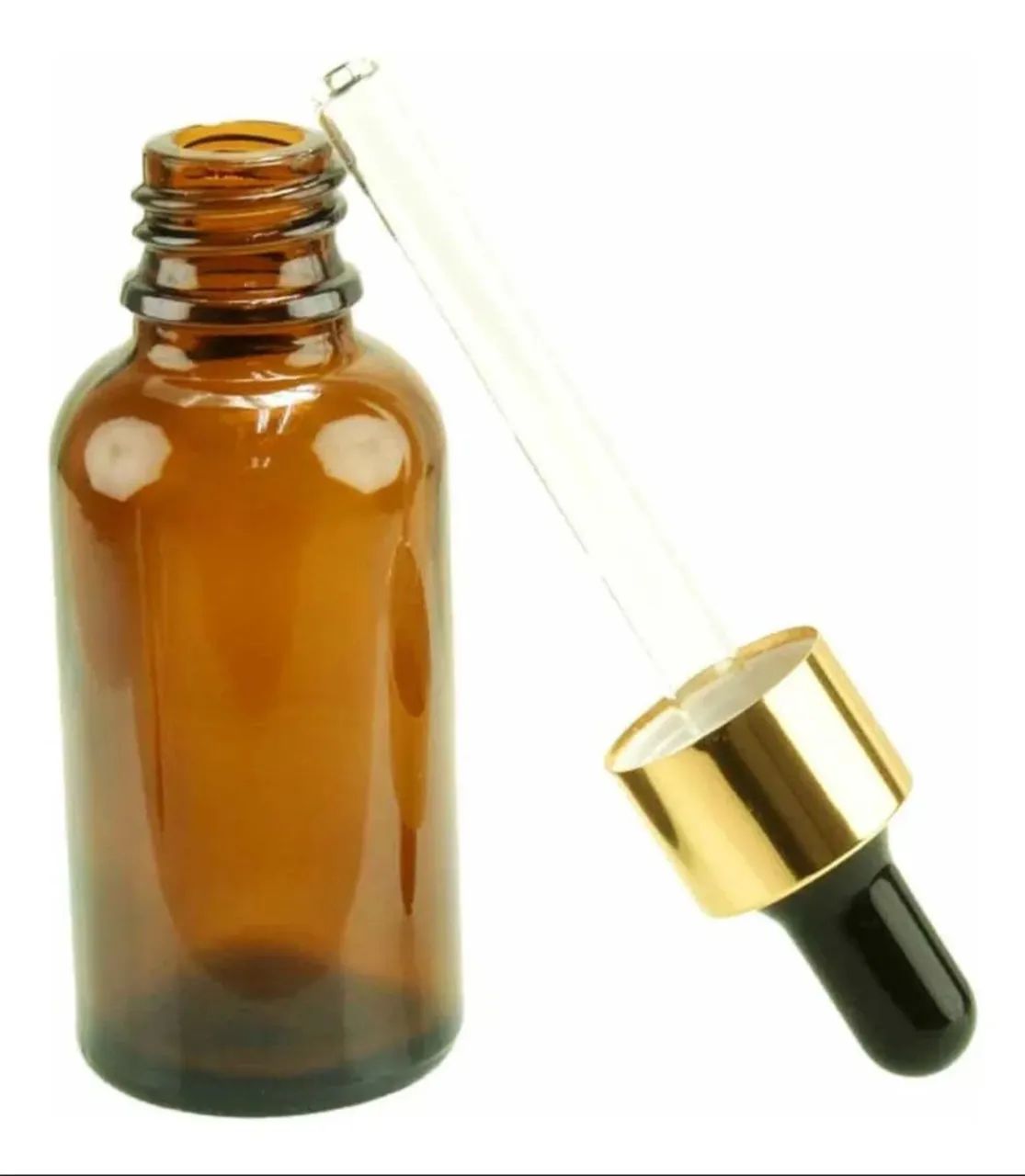 10 Frascos de vidro 30ml completo dourado luxo