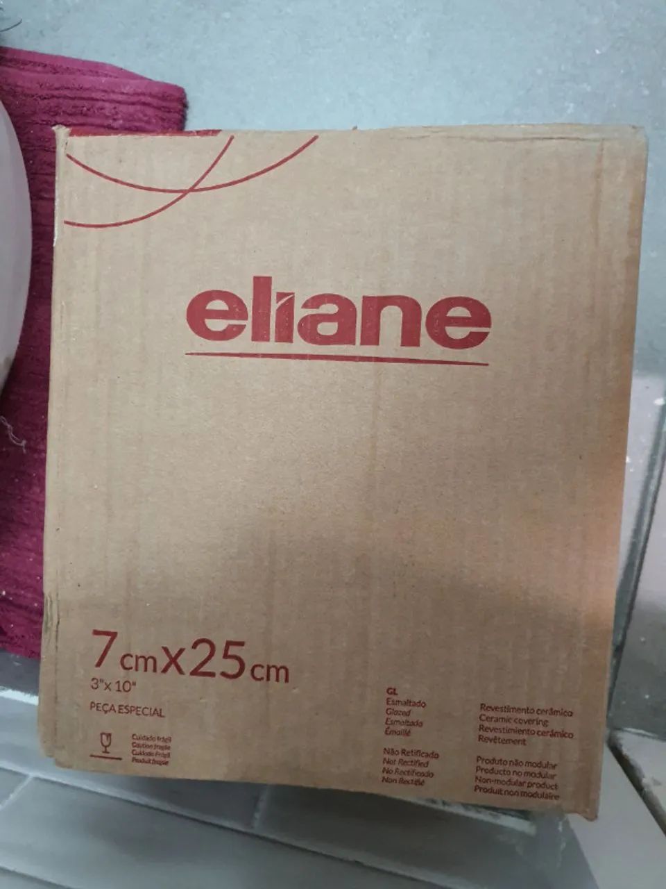 Caixa de Azulejos Revestimento Eliane Branco Acetinado 7x25cm Prisma Off White - Foto 5