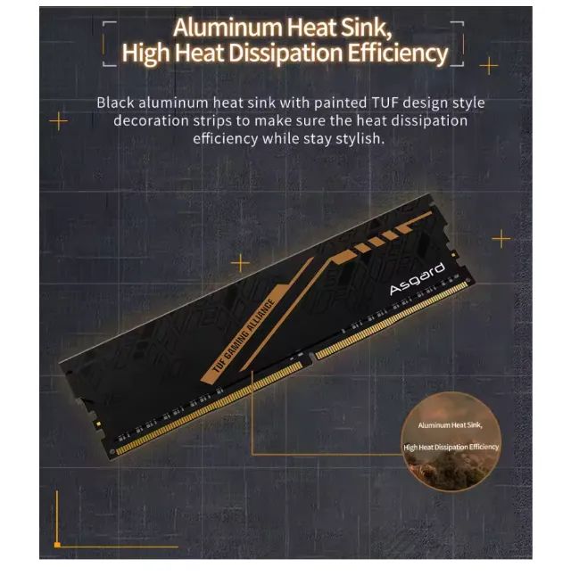 Memória DDR4 32gb Asgard TUF 3200mhz PC desktop - Foto 4