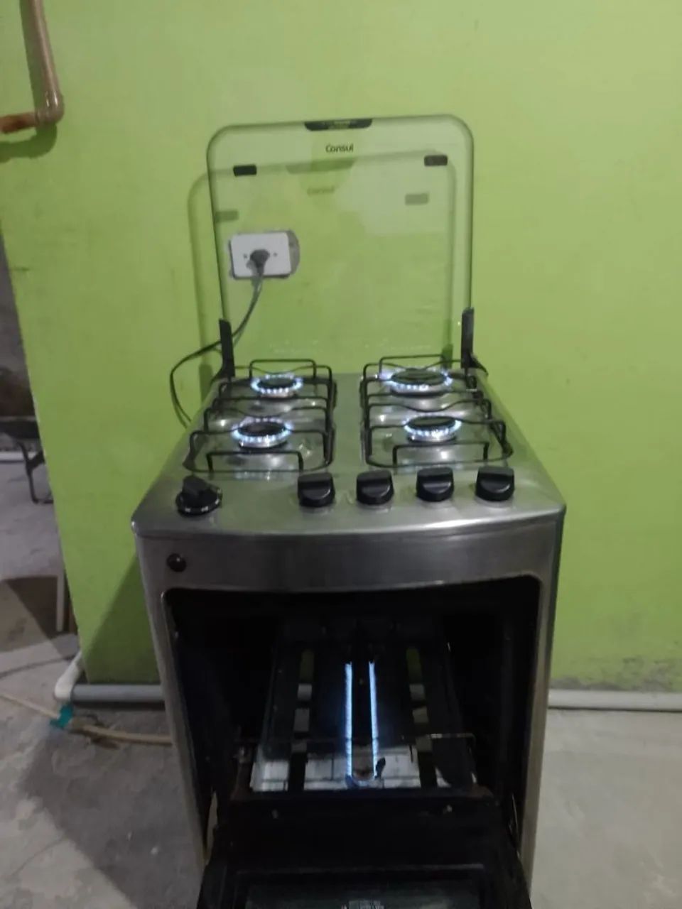 Fogão 4 bc inox automático (entrego) - Foto 4