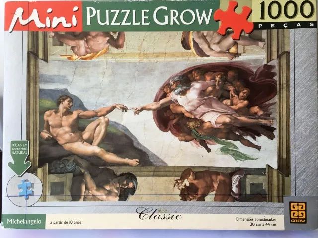 Quebra-Cabeça Puzzles Clássicos Grow - A Última Ceia & A Criação de Adão (faltando peças)