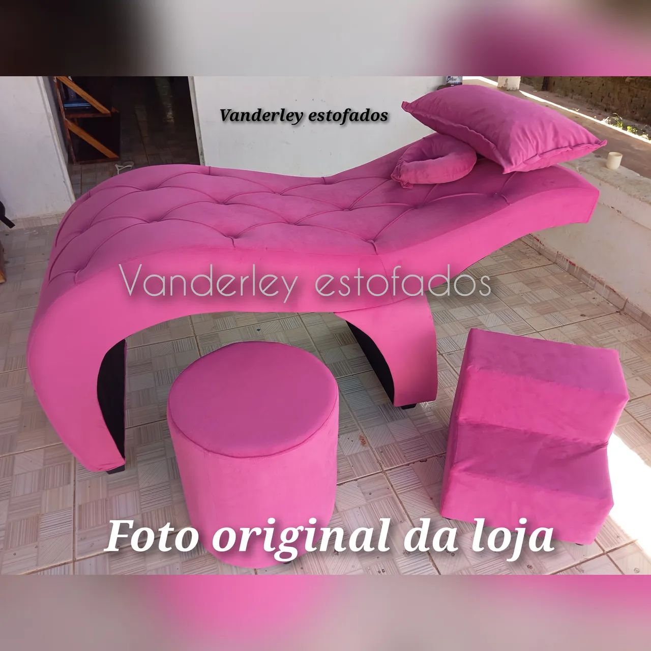 Maca + escada + puf+ 2 travesseiro 