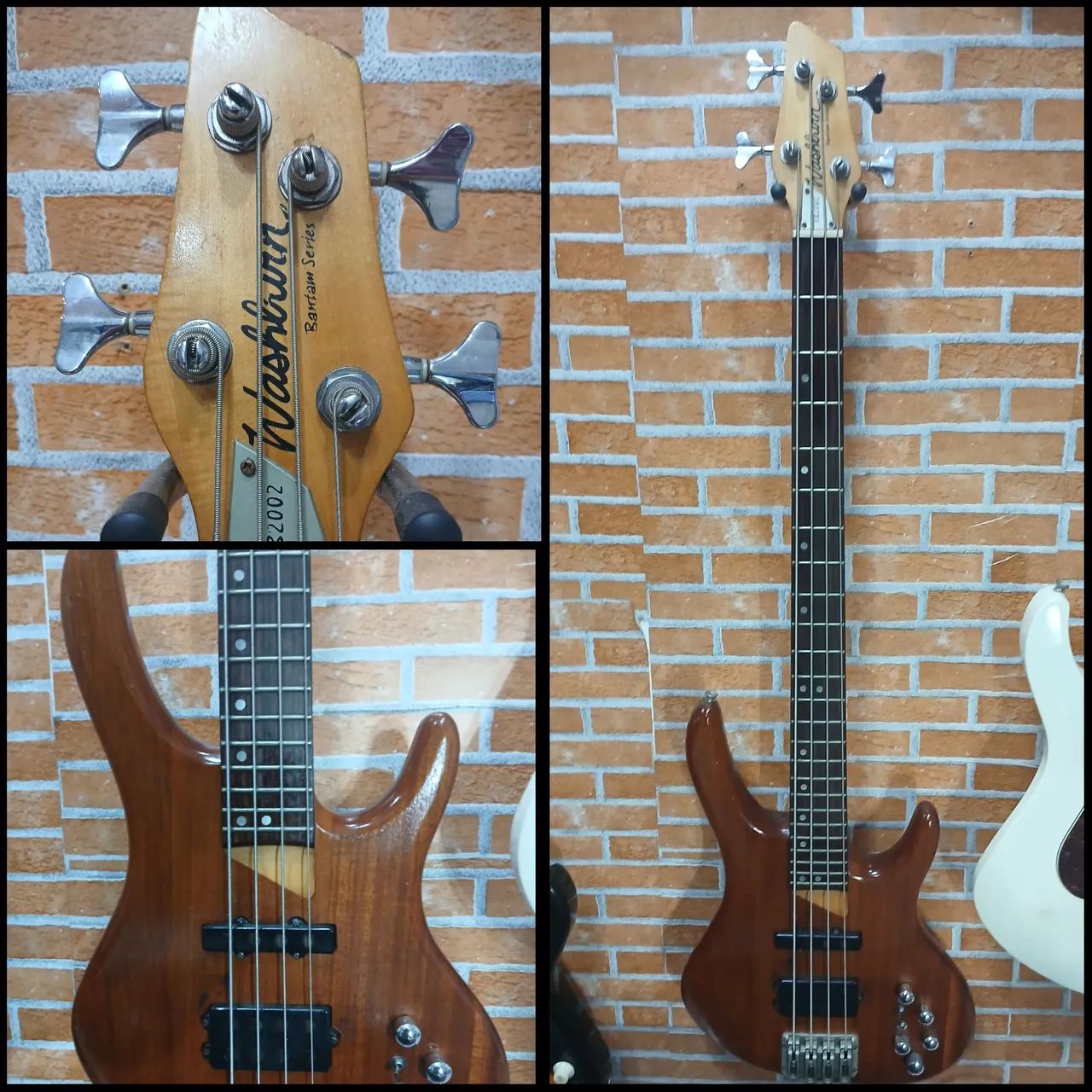 Baixo de 4 Cordas em Madeira ativo washburn  - Foto 5