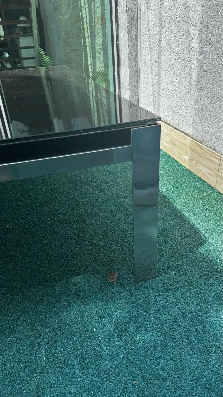 Mesa de Centro de sala em Aço Inox e Vidro - Foto 3