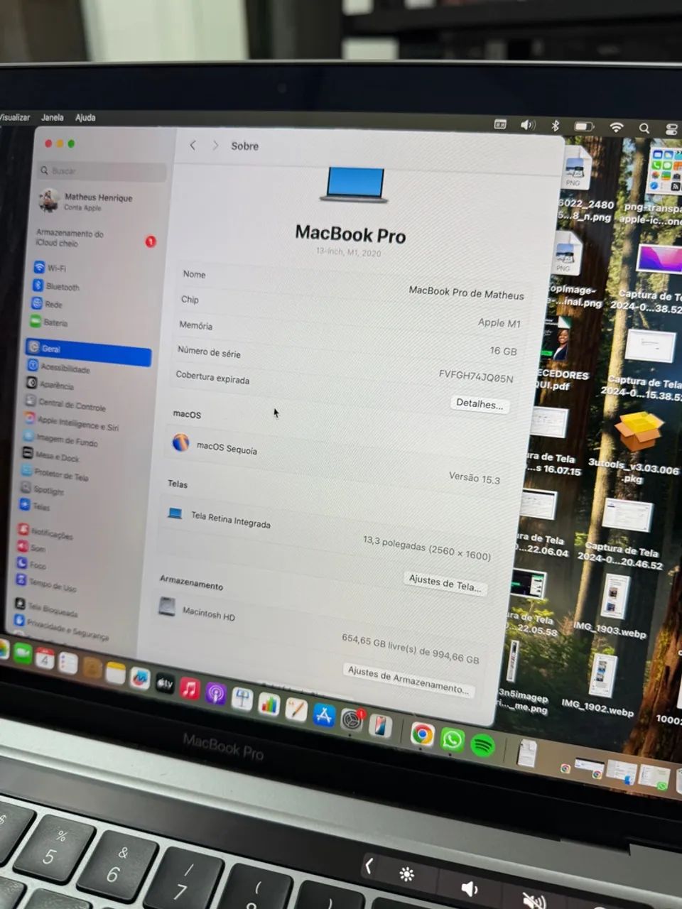 MacBook Pro 13 M1 1TB 16GB custom KO PT-BR - Foto 5