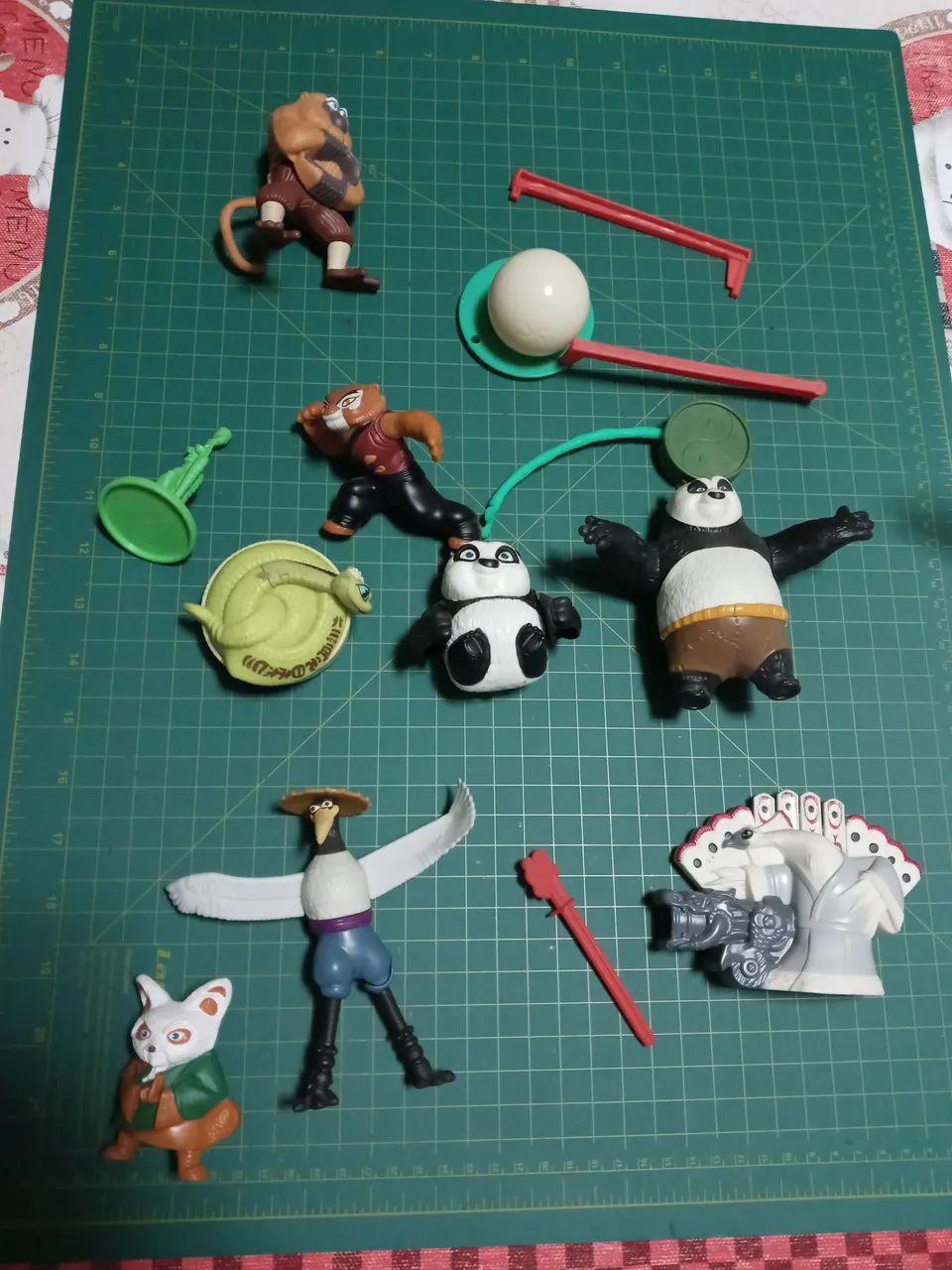 8 Miniaturas da Colecao Kung Fu Panda Escassas
