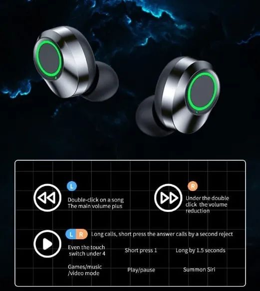 Fones YD O3 Bluetooth  Display Touch Control Earbuds. - Foto 3