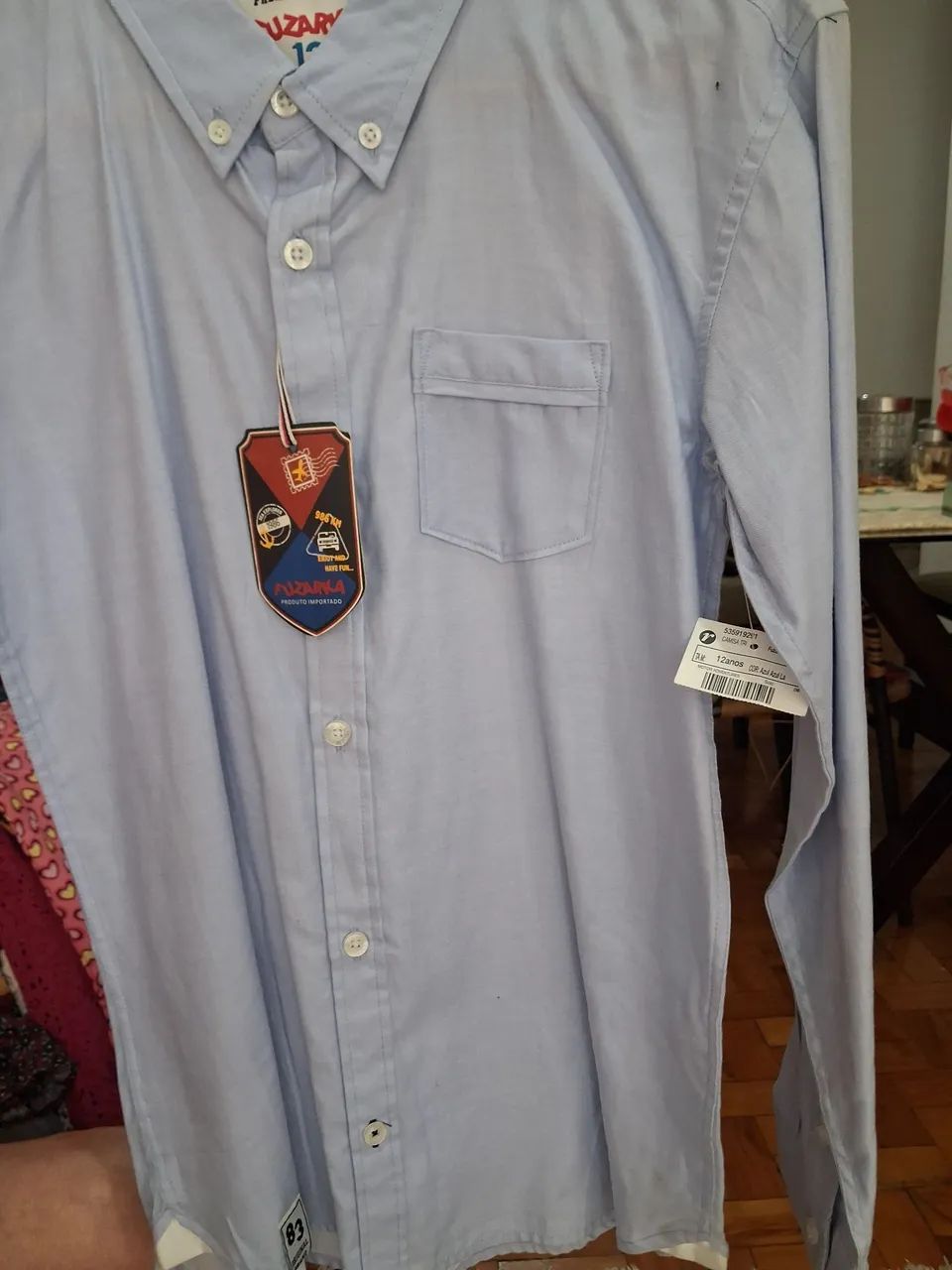Lindíssima Camisa Infanto Juvenil  - Menino - Tamanho 12 NOVA COM ETIQUETA!!! - Foto 3