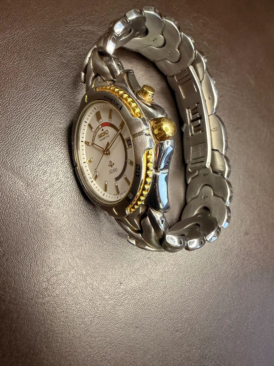Seiko Kinetic SQ100 - Ref. 5M42-0A80 - Original - Pulseira Original - Foto 3