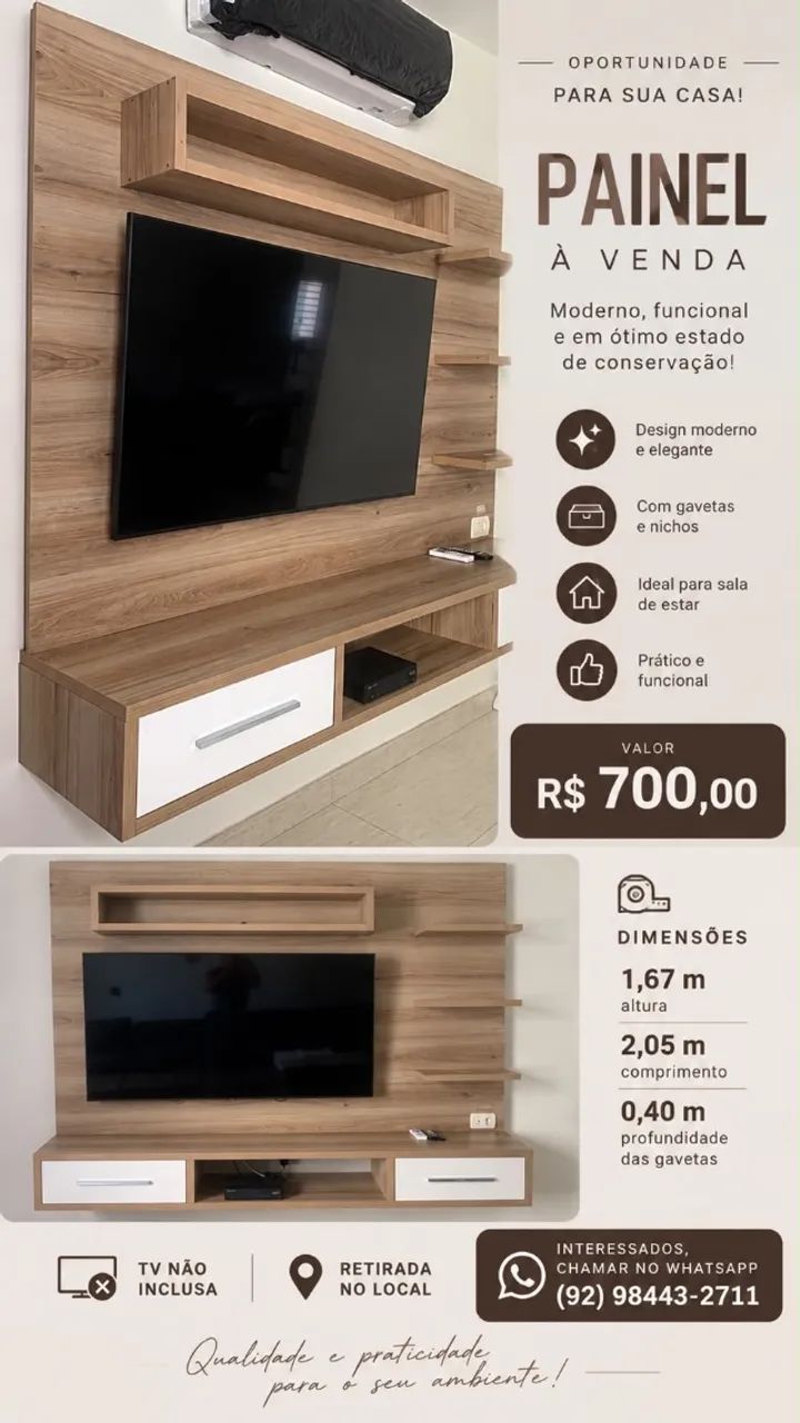 HACK SALA/QUARTO MDF - Foto 3