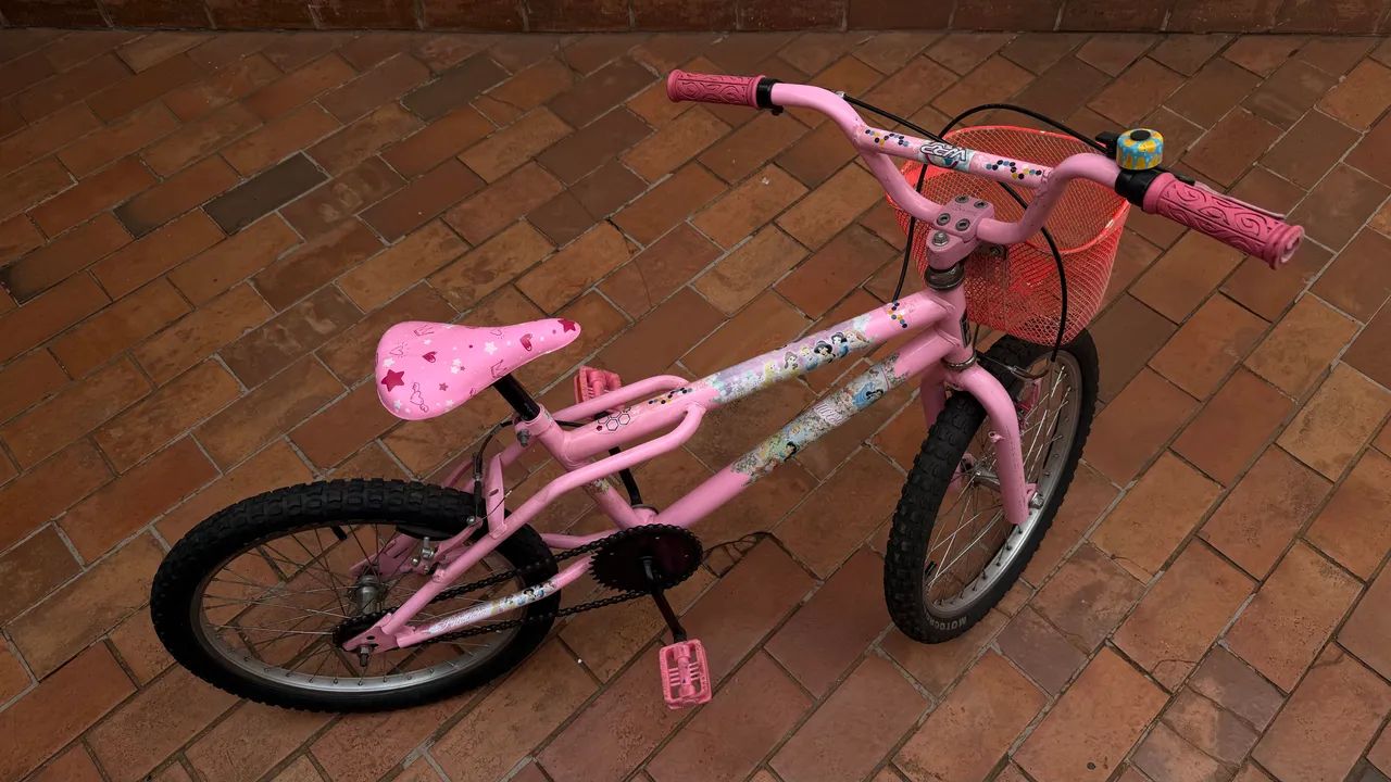Bicicleta rosa aro 20 menina supernova