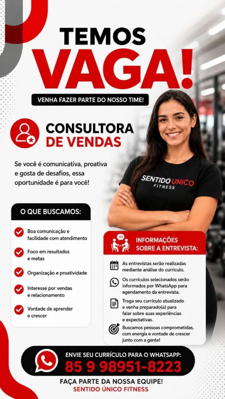 Consultora de vendas.