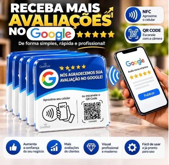 PLAQUINHA DE AVALIAÇÃO GOOGLE  - Foto 2
