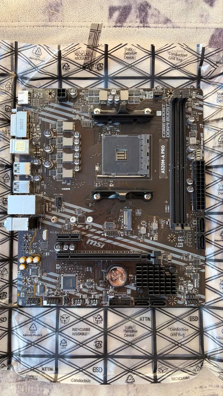PLACA MÃE MSI A520-A PRO AMD AM4 DDR4 - Foto 4