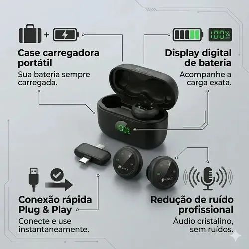Microfone lapela sem fio - Foto 2
