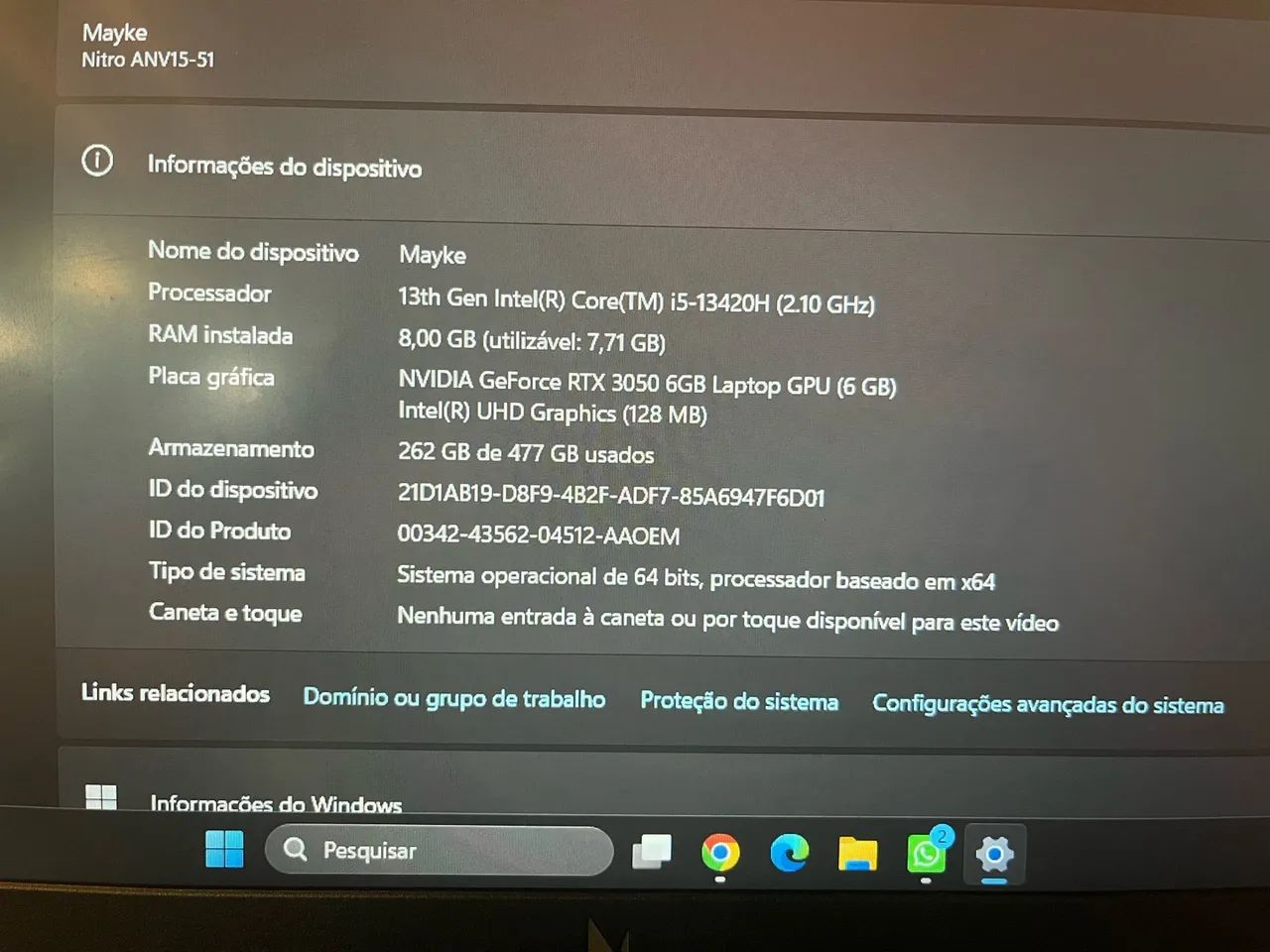 NOTEBOOK GAMER ACER NITRO V15 - Foto 4