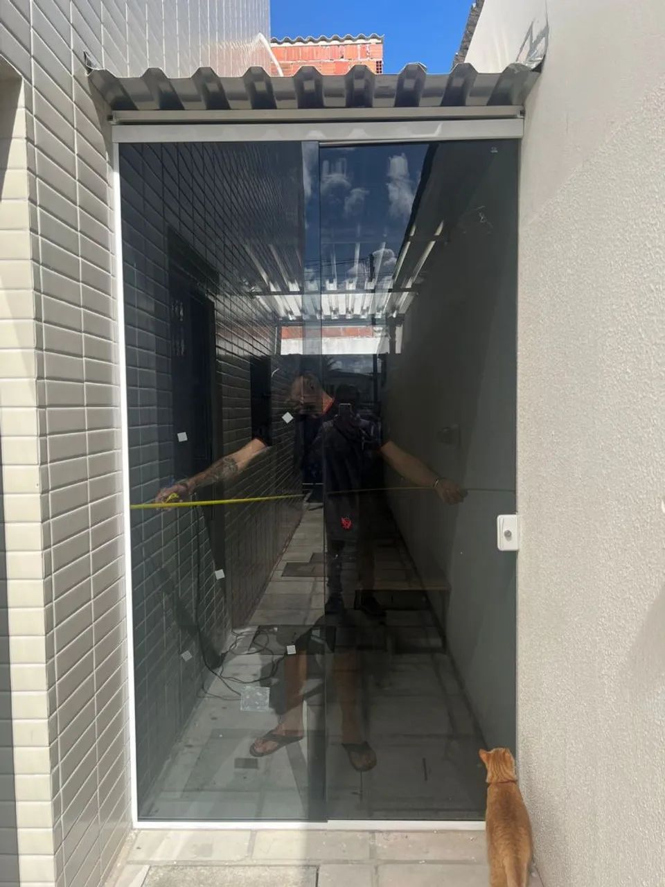COMPLETE TEMPERED GLASS DOOR (2.45 meters height x 1.40 meters width) - BRAND NEW!