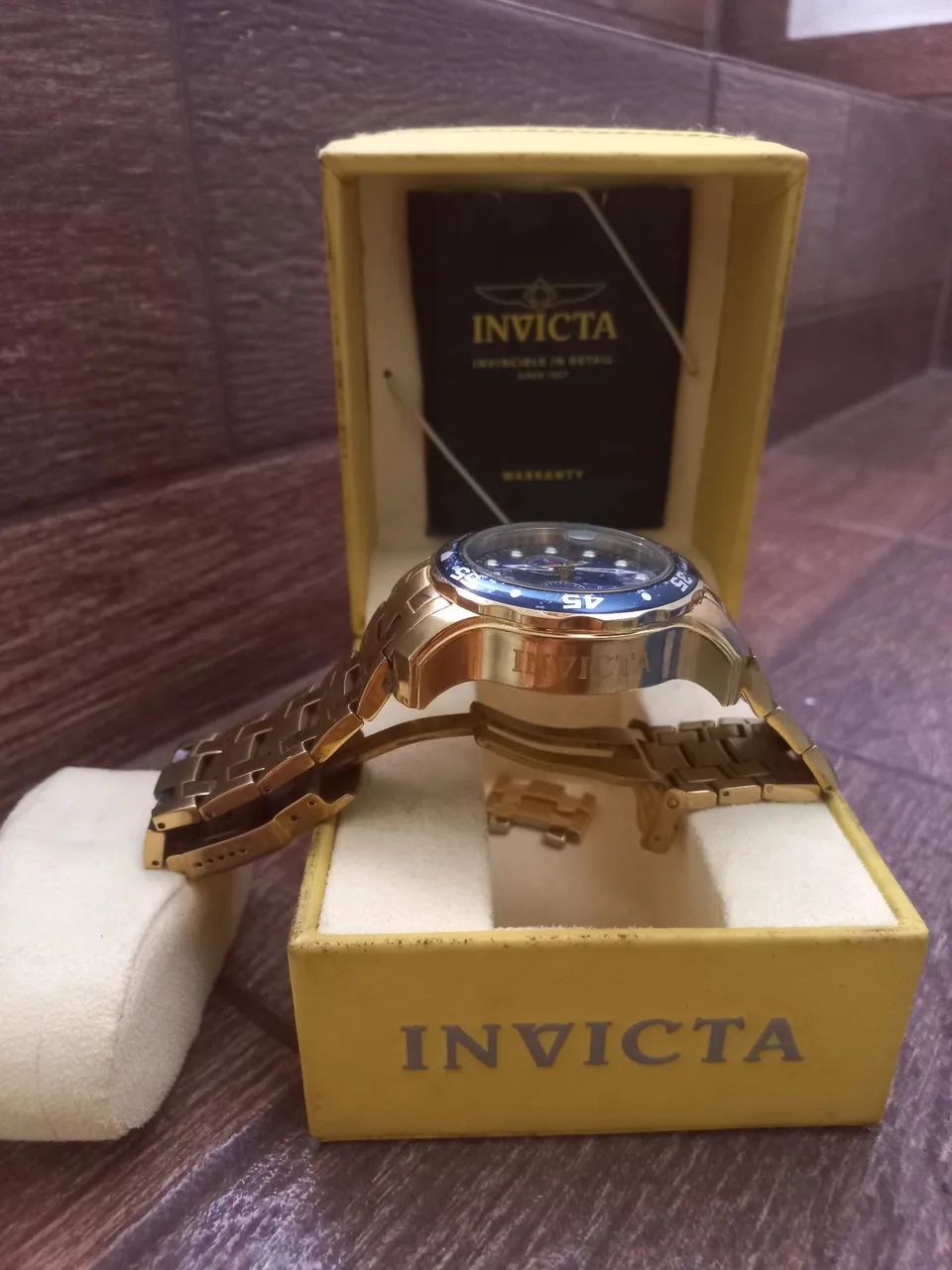 Relógio Invicta Original Dourado Luxo - Foto 4