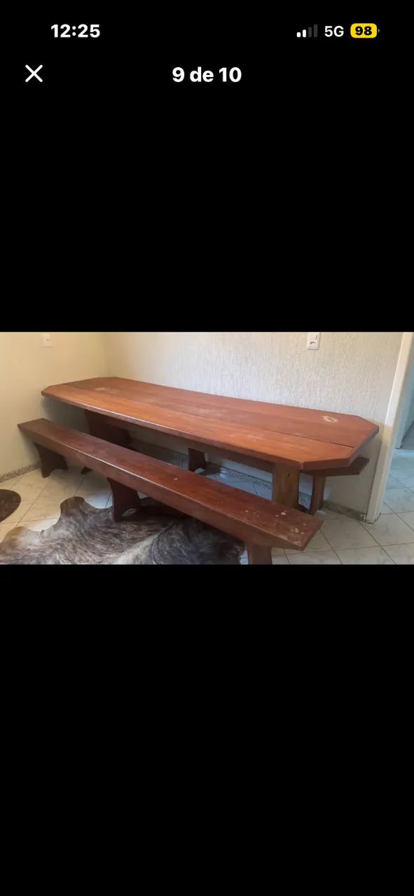 Mesa de madeira para churrasco  - Foto 2