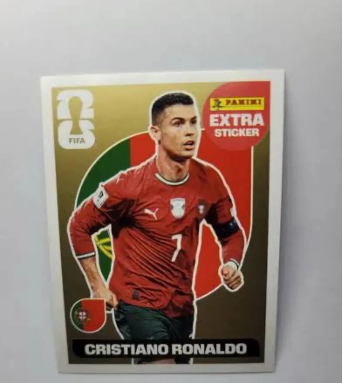 Figurinha Extra Sticker do Cristiano Ronaldo gold