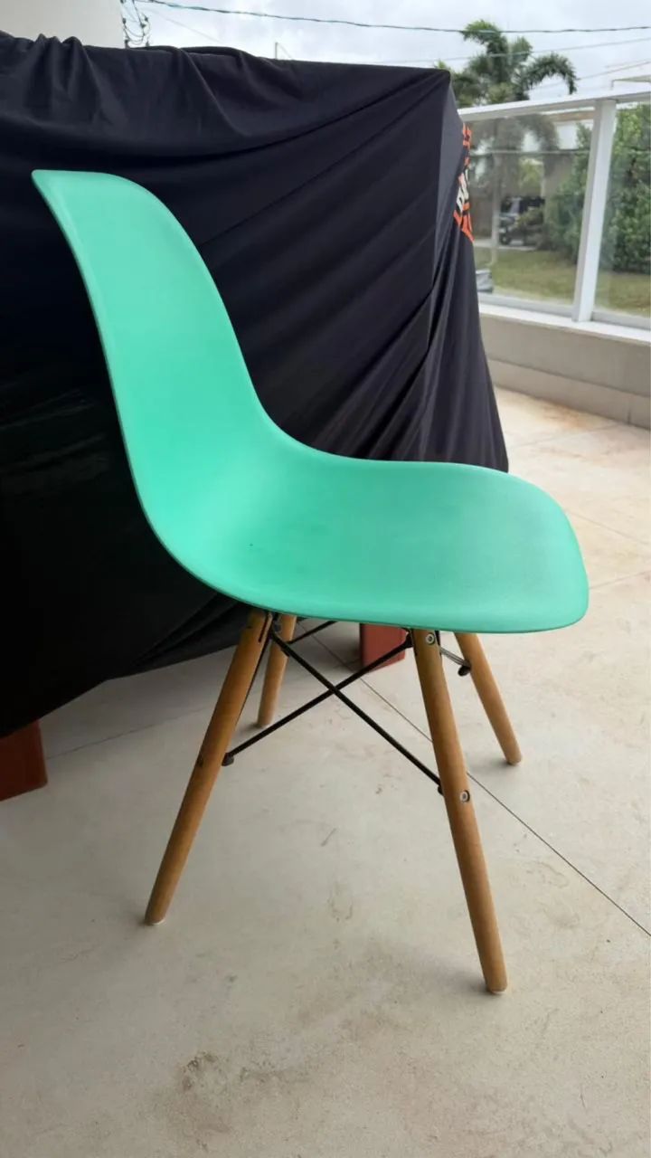 CADEIRA EAMES AZUL E CINZA - Foto 2