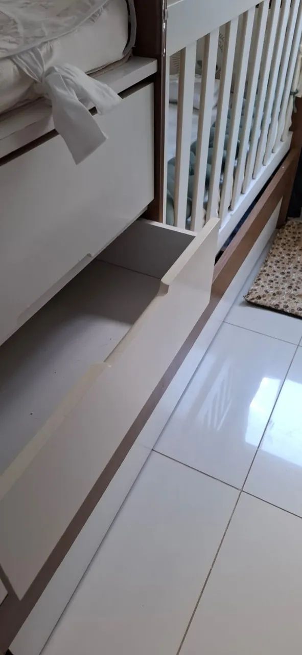 Berço Cama com Cômoda e Cama Auxiliar - Foto 5