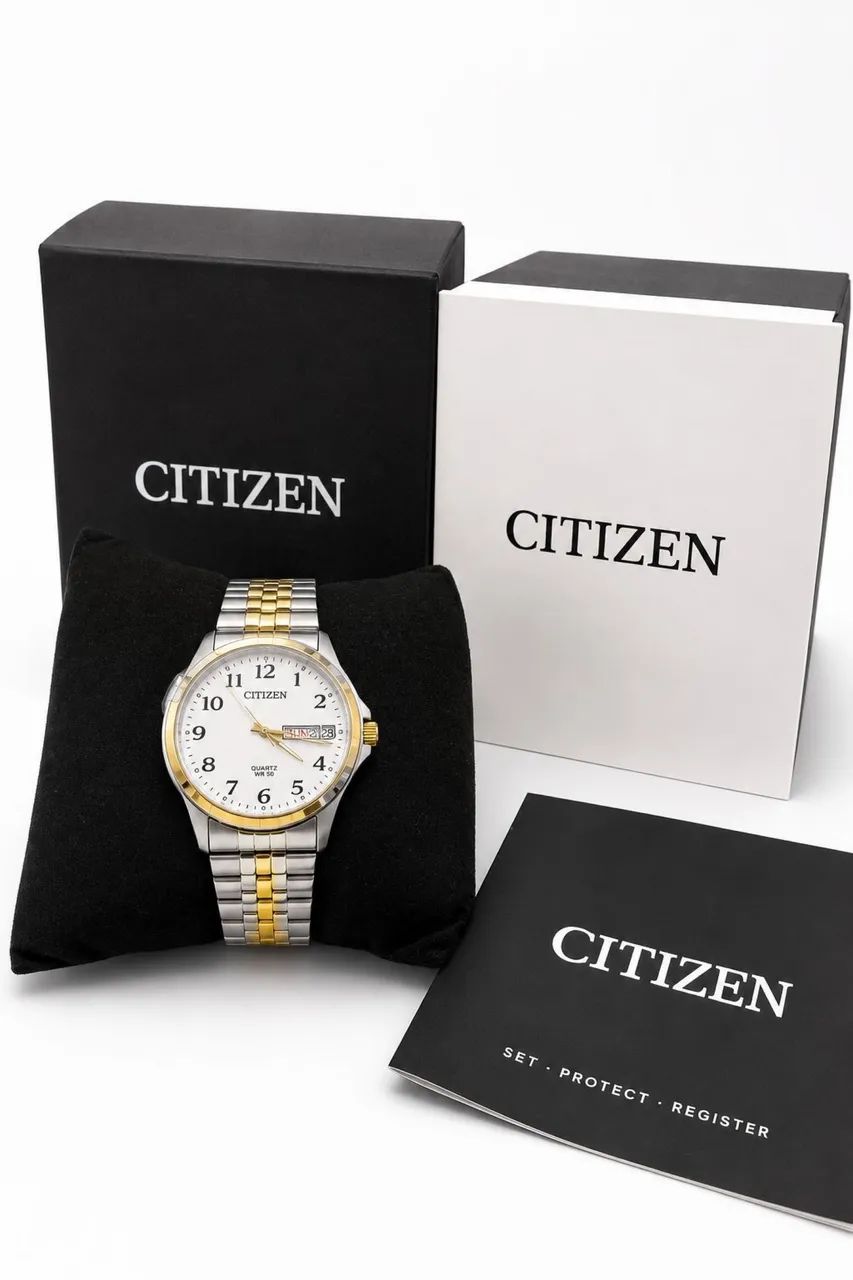 Citizen Quartz BF5004-93A Original Masculino Bicolor - Novo - Foto 2