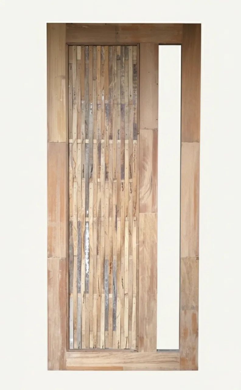 Porta Pivotante em Madeira Maciça