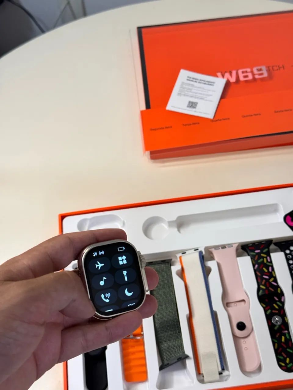 Smartwatch w69 7 pulseiras  - Foto 4