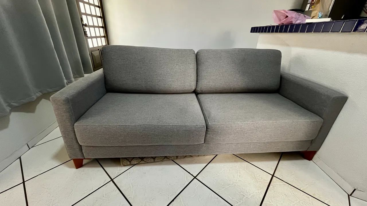 Sofá Cinza elegante - Apenas 3 meses de uso - Foto 4