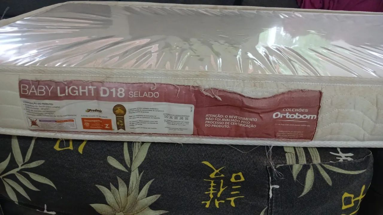 COLCHÃO BERÇO LIGHT D 18 SELADO - IMPERMEÁVEL ORTOBOM