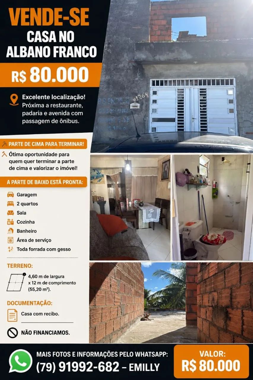Vendo casa no albano franco 
