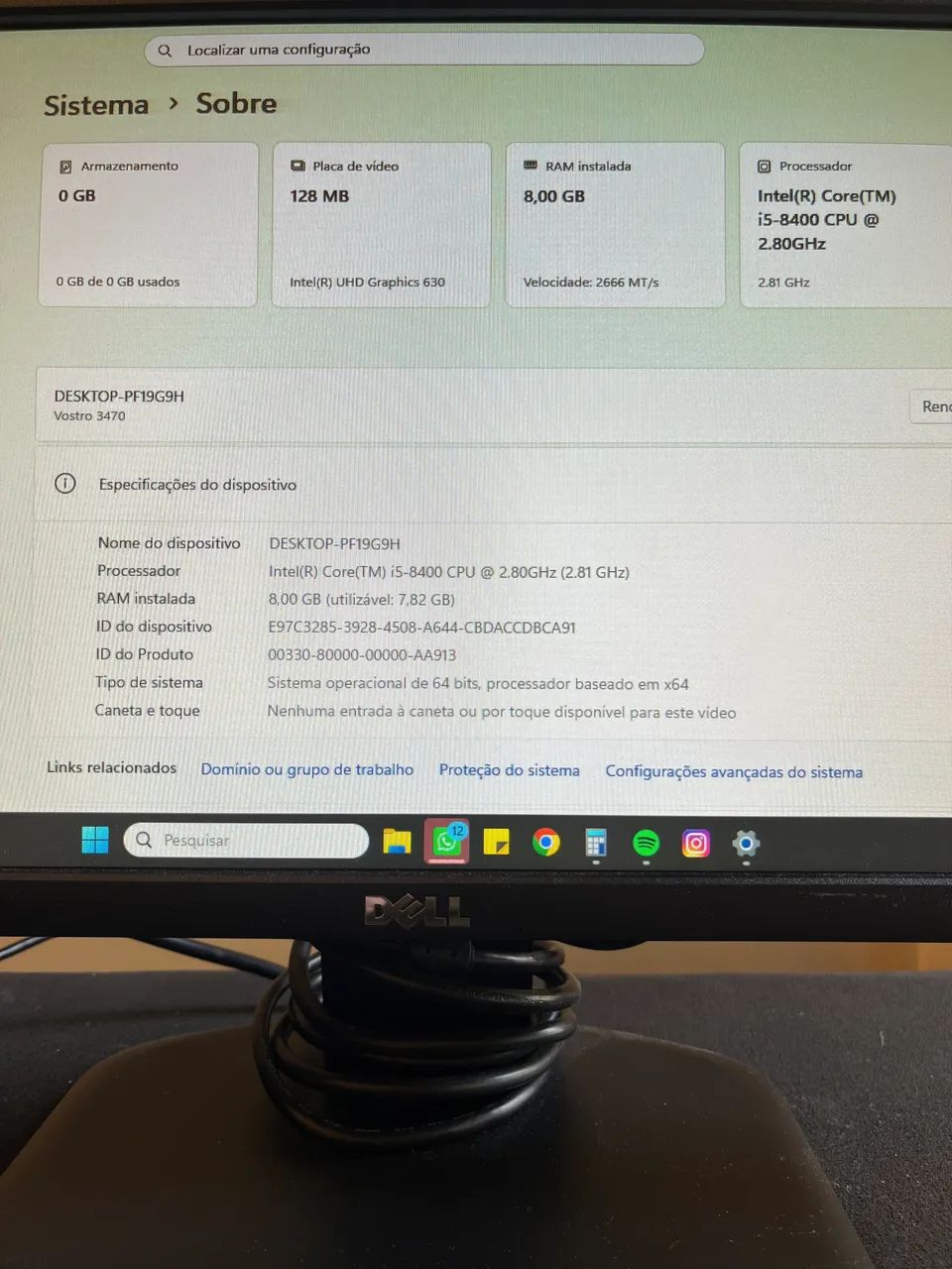 Dell Vostro 3470 i5 8th Gen SSD 120gb - Foto 3