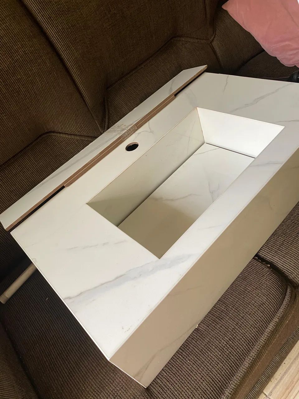 Pia de porcelanato nova 