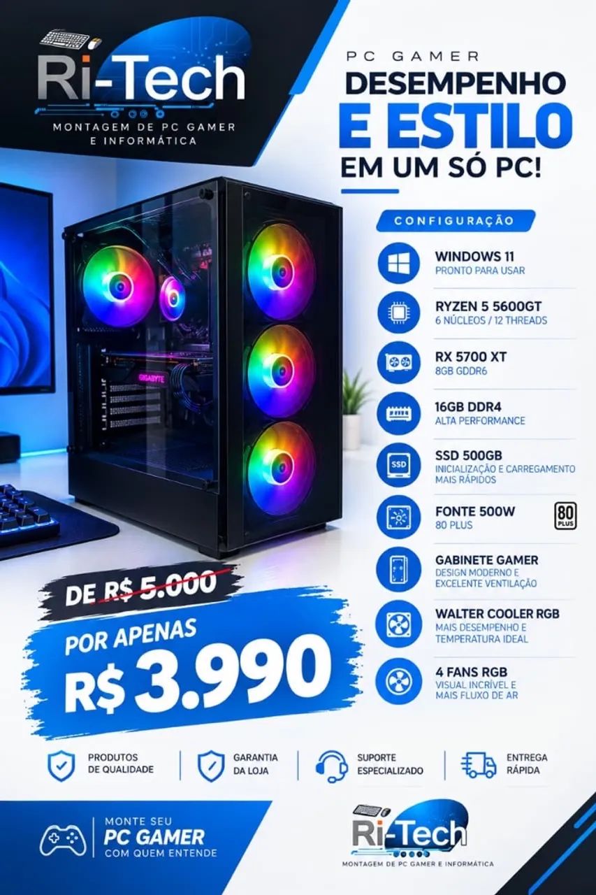 PC GAMER RX5700 - Foto 3