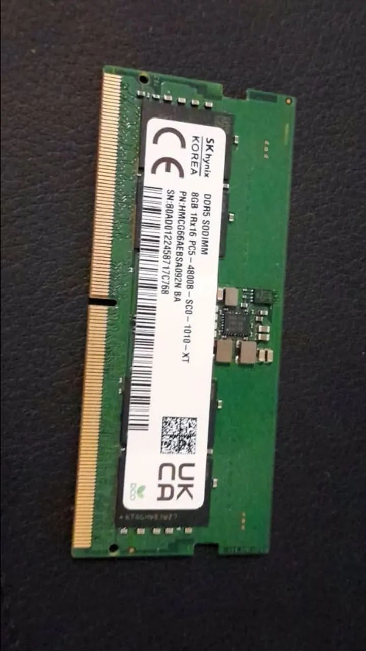 Memória ram DDR5 8gb 4800mhz SODIMM - Memória RAM - Jardim