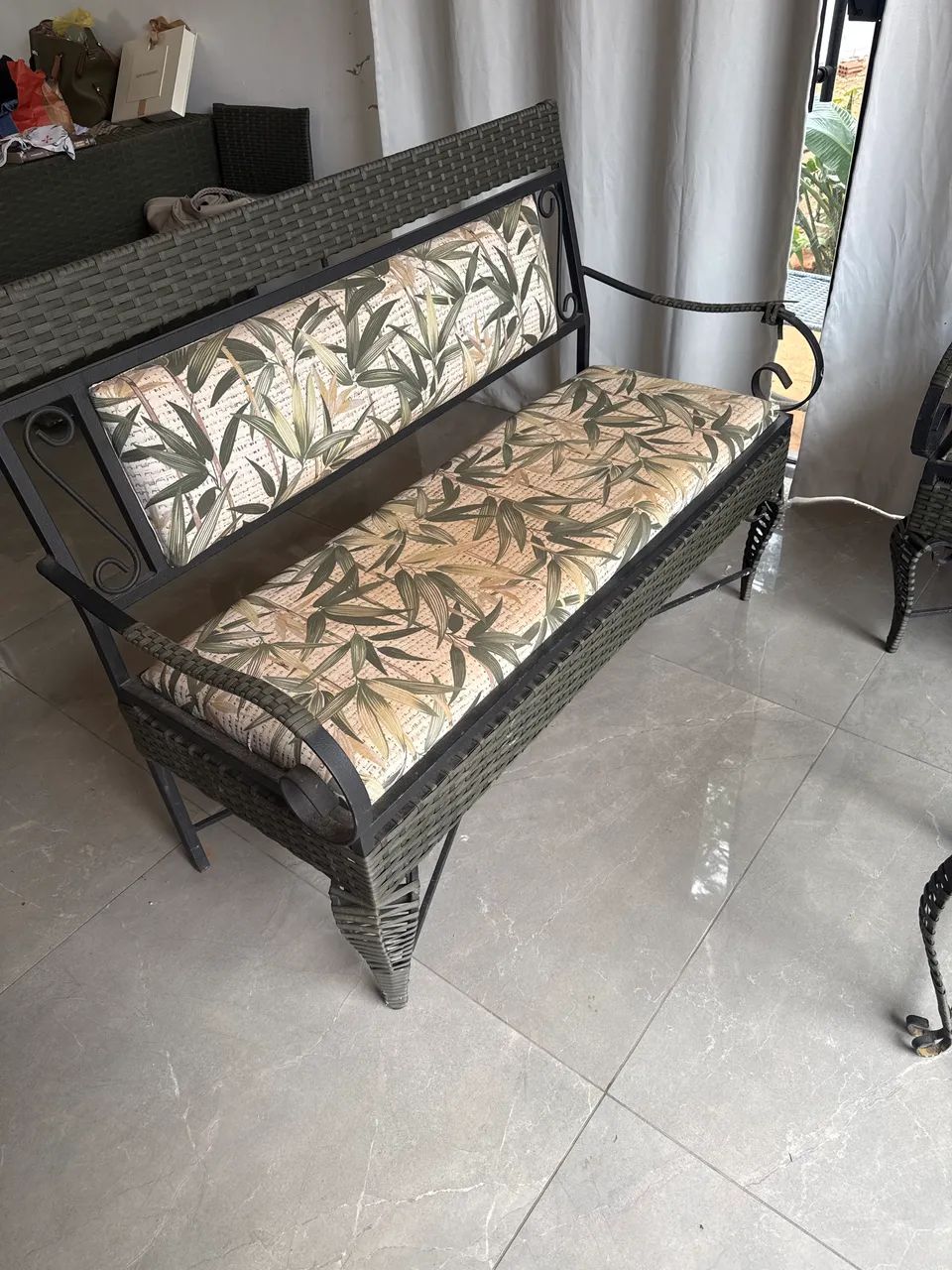 Conjunto de  poltrona em junco - Foto 3