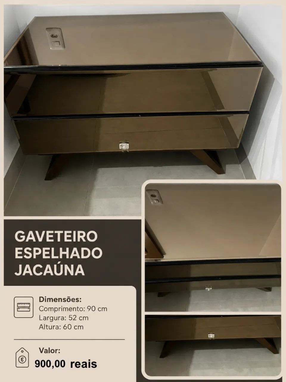 Gaveteiro espelhado