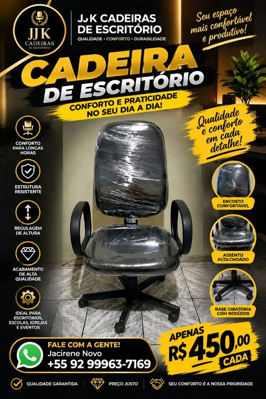 Vendo cadeiras de escritório 